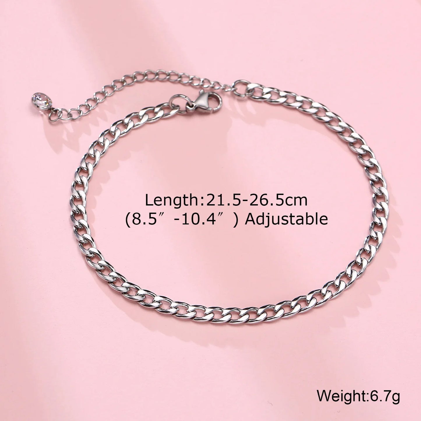 Men's Anklet With Cross Charm