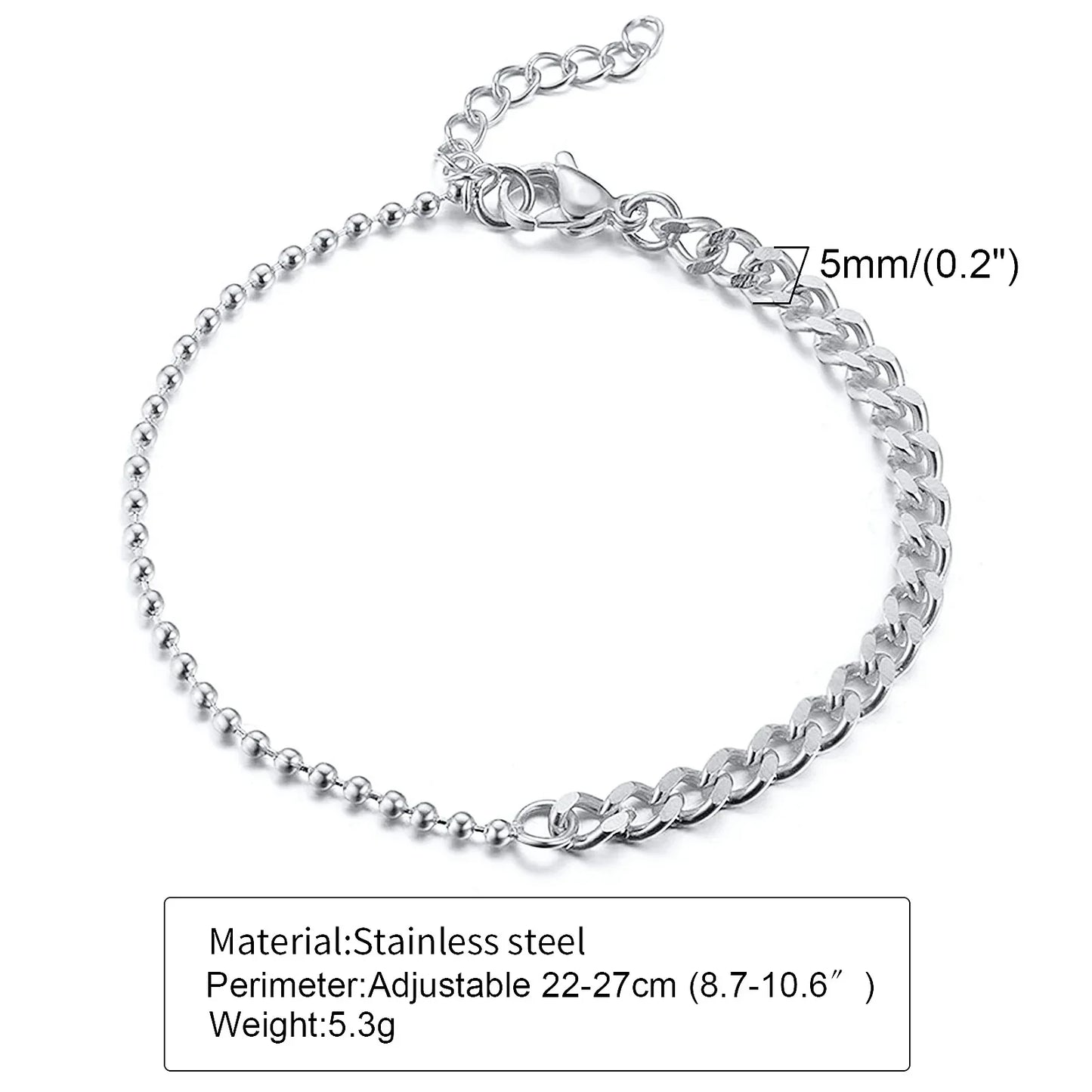 Men's Anklet With Cross Charm