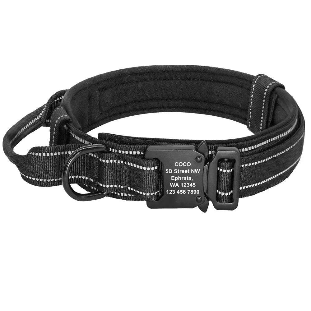 Military Tactical Pet Collar ID - Rugged, Personalised & Durable for Outdoor Pets