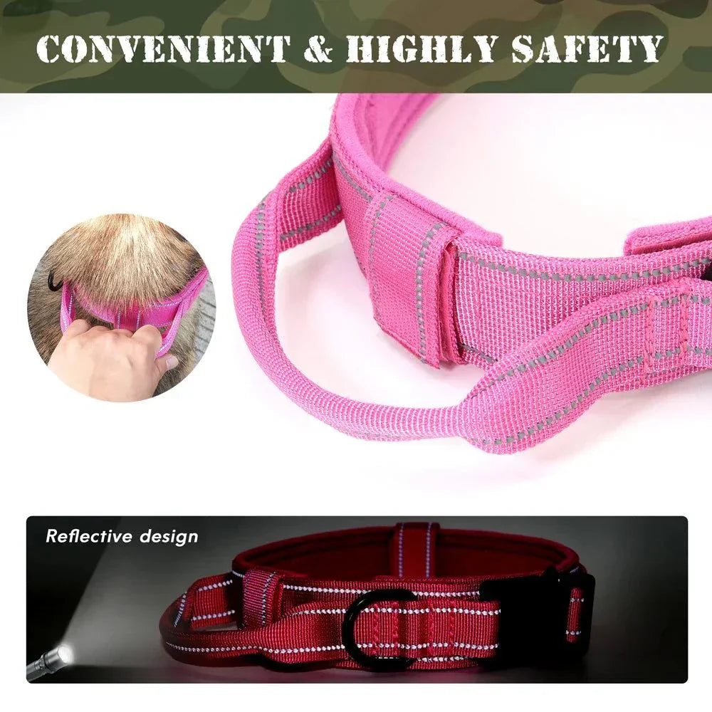 Military Tactical Pet Collar ID - Rugged, Personalised & Durable for Outdoor Pets