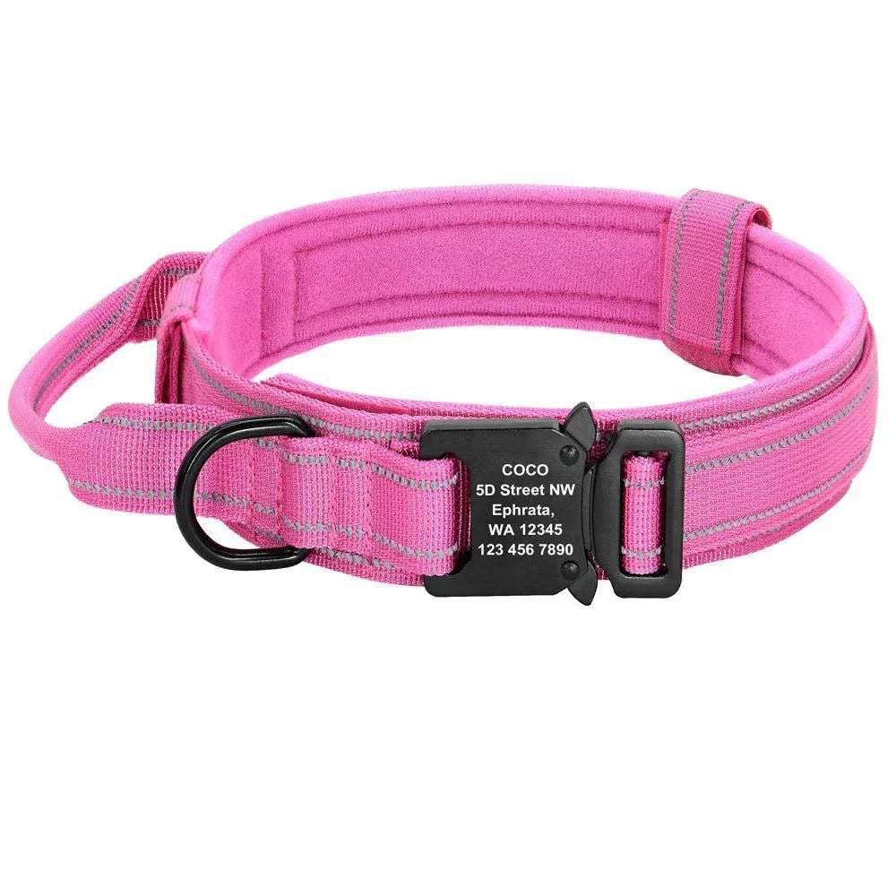 Military Tactical Pet Collar ID - Rugged, Personalised & Durable for Outdoor Pets
