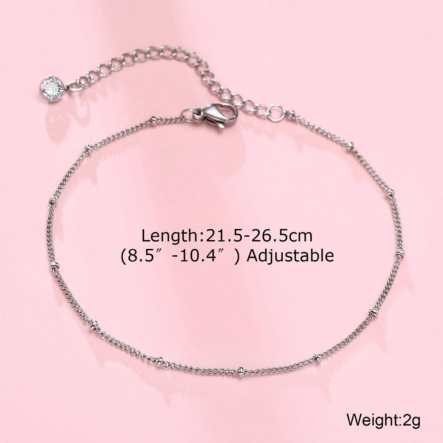 Men's Anklet With Cross Charm