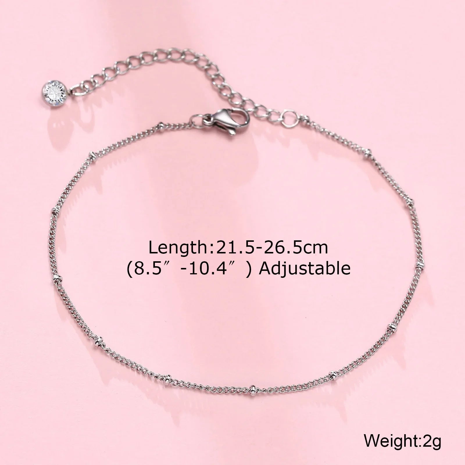 Men's Anklet With Cross Charm