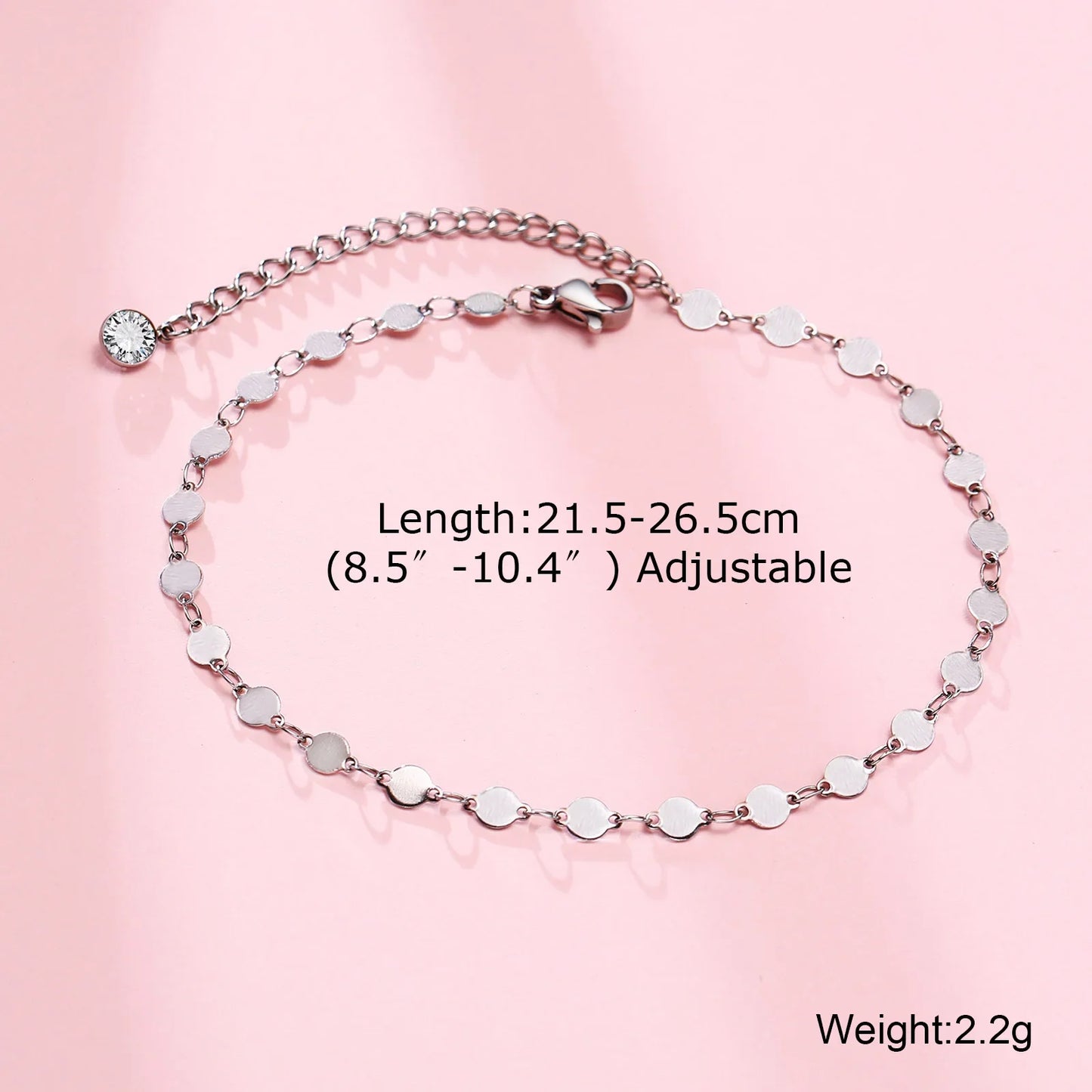 Men's Anklet With Cross Charm