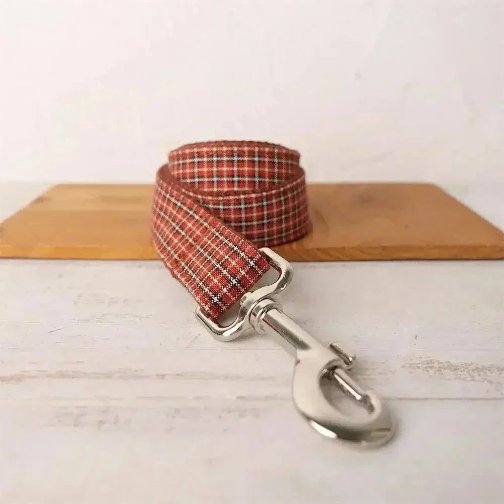 Personalised Plaid Collar – Custom, Stylish & Adjustable Pet Accessory