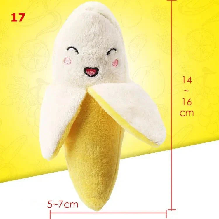Fruit Animals Cartoon Dog Toys - Cute, Durable & Interactive Dog Toys