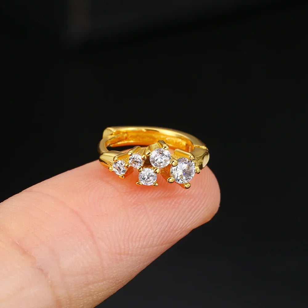 Semkeiyee Cubic Zirconia Hoop Earrings - Trendy & Versatile Jewelry for Women