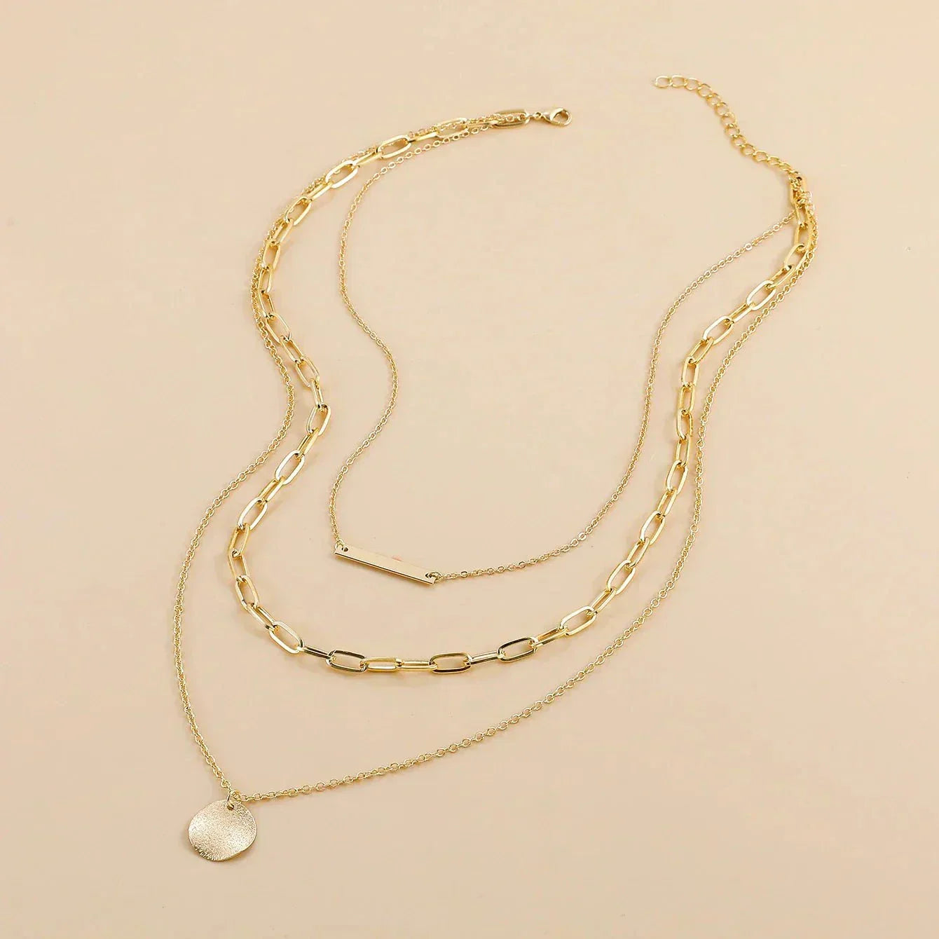 Vintage Gold Plated Round Coin Pendant