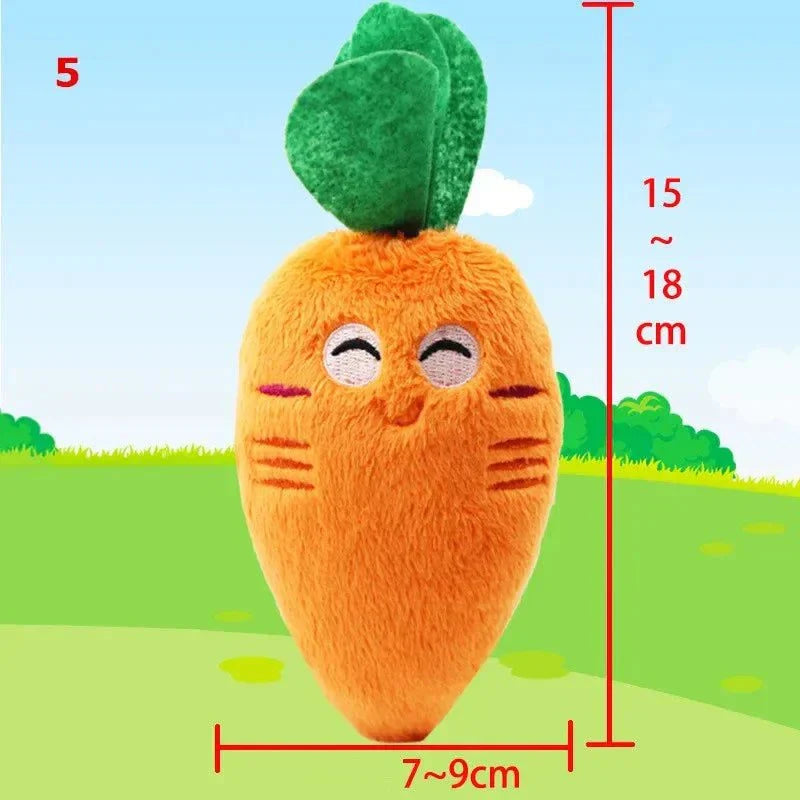 Fruit Animals Cartoon Dog Toys - Cute, Durable & Interactive Dog Toys