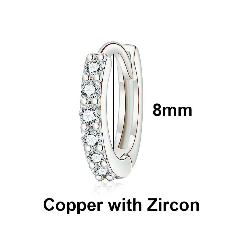 Semkeiyee Cubic Zirconia Hoop Earrings - Trendy & Versatile Jewelry for Women