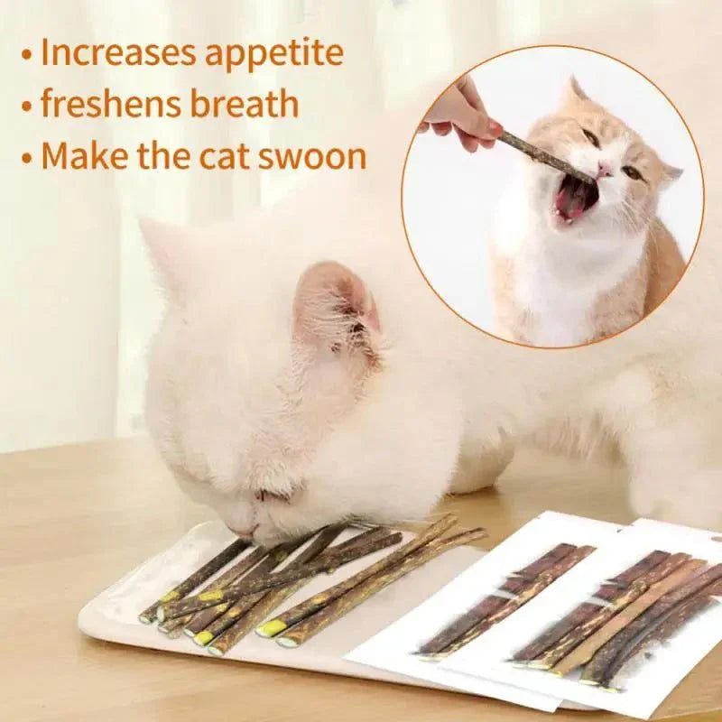 Natural Sticks Cleaning Tooth Catnip Toy - Devya's Pet Emporium