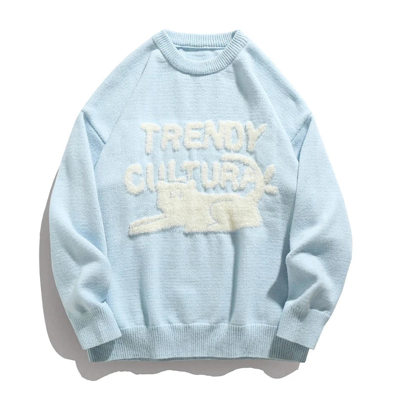 Men's Winter Sweater - Cozy Hand-Knitted Animal Pullover for Style & Warmth