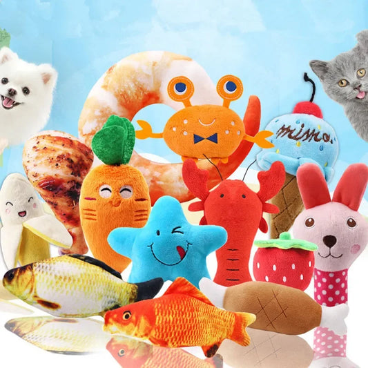 Fruit Animals Cartoon Dog Toys - Cute, Durable & Interactive Dog Toys