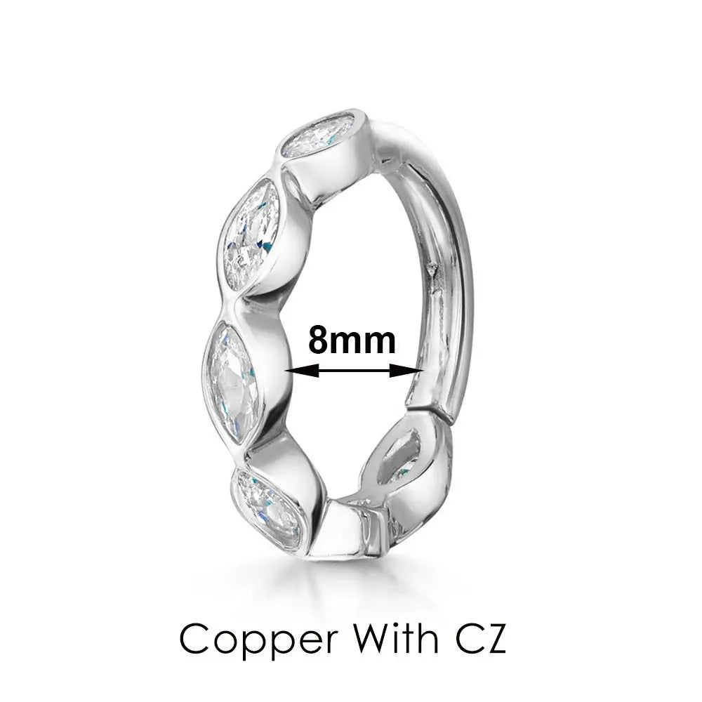 Semkeiyee Cubic Zirconia Hoop Earrings - Trendy & Versatile Jewelry for Women
