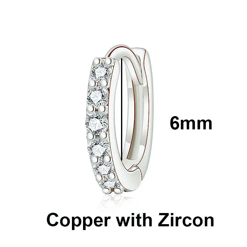 Semkeiyee Cubic Zirconia Hoop Earrings - Trendy & Versatile Jewelry for Women