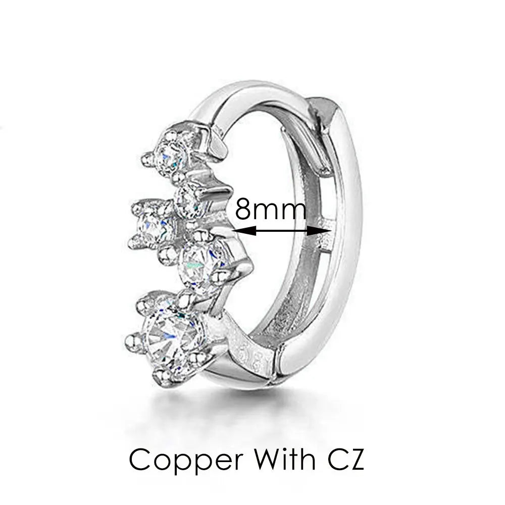 Semkeiyee Cubic Zirconia Hoop Earrings - Trendy & Versatile Jewelry for Women