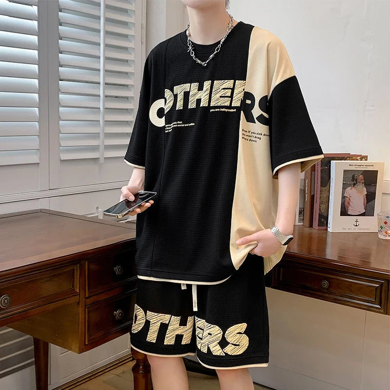 Men's Casual Cotton T-Shirt & Shorts Set