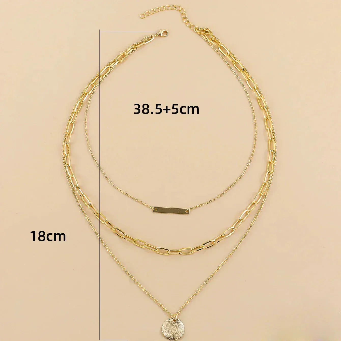 Vintage Gold Plated Round Coin Pendant