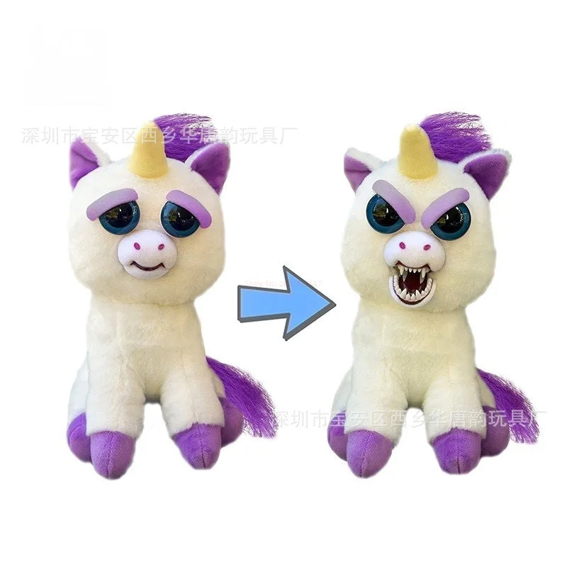 Feisty Pets Funny Face Changing Unicorn Soft Toys – Cute & Hilarious Gift