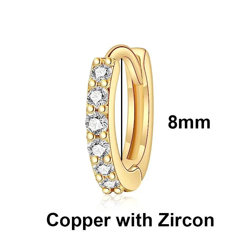 Semkeiyee Cubic Zirconia Hoop Earrings - Trendy & Versatile Jewelry for Women