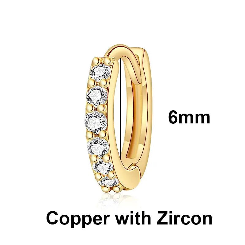 Semkeiyee Cubic Zirconia Hoop Earrings - Trendy & Versatile Jewelry for Women