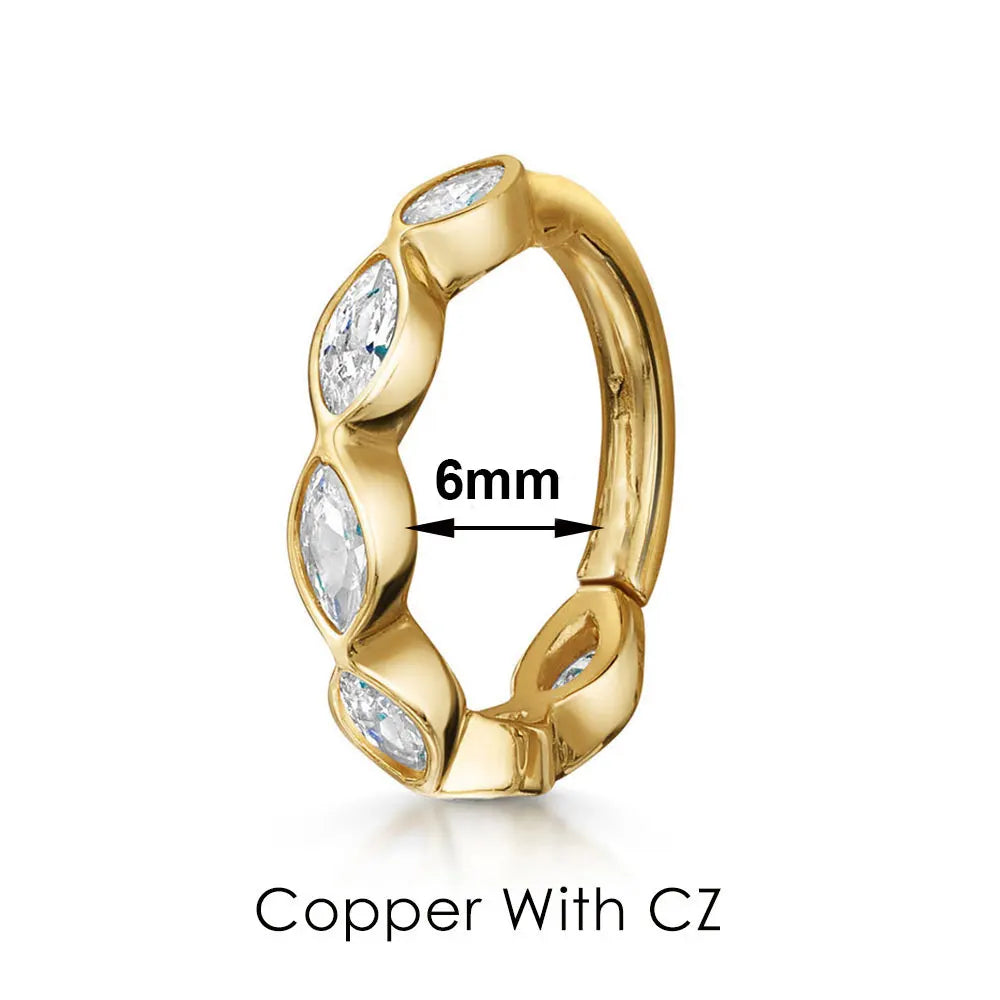 Semkeiyee Cubic Zirconia Hoop Earrings - Trendy & Versatile Jewelry for Women