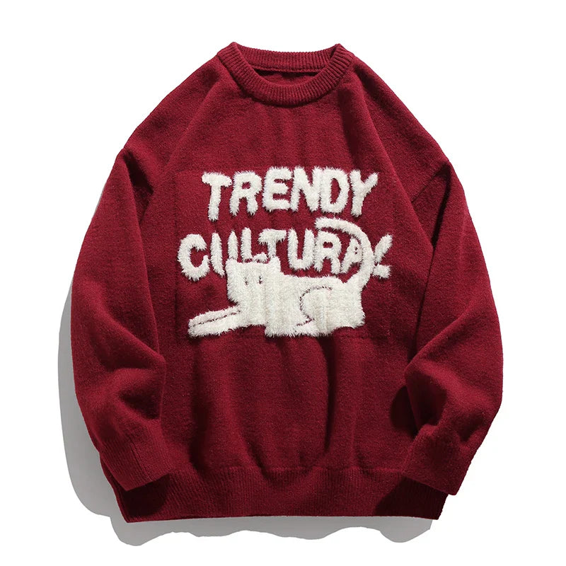 Men's Winter Sweater - Cozy Hand-Knitted Animal Pullover for Style & Warmth