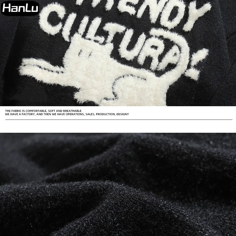 Men's Winter Sweater - Cozy Hand-Knitted Animal Pullover for Style & Warmth