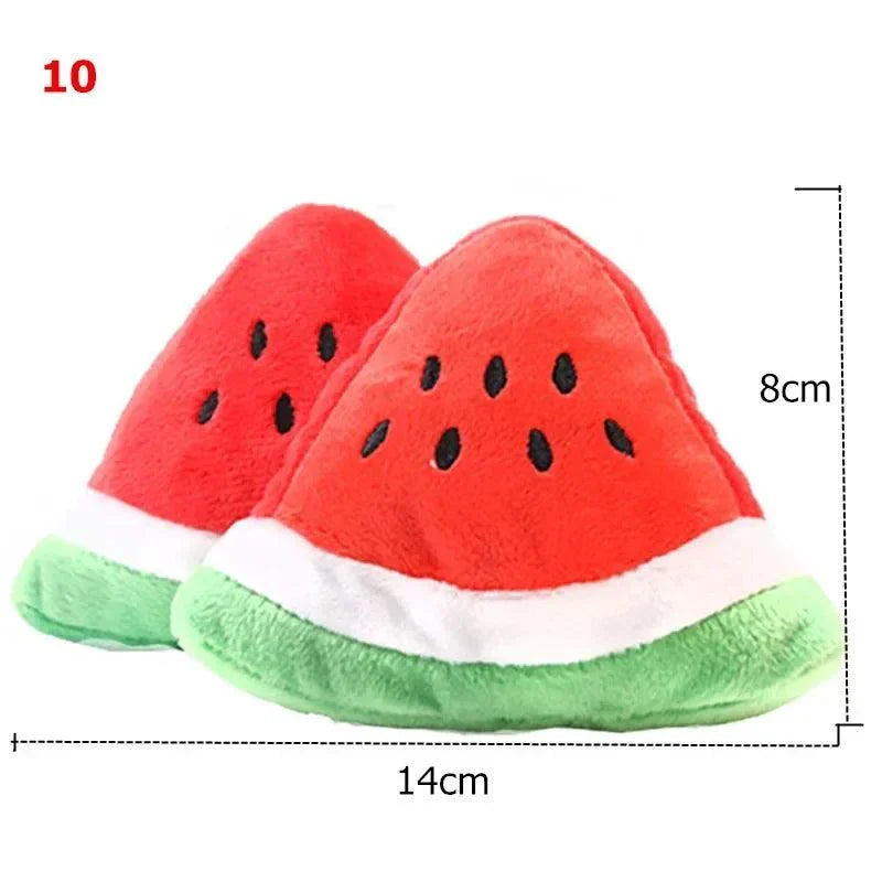 Fruit Animals Cartoon Dog Toys - Cute, Durable & Interactive Dog Toys