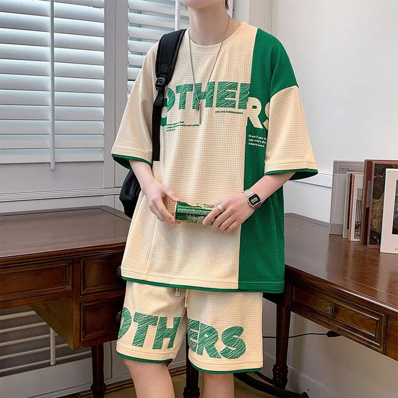 Men's Casual Cotton T-Shirt & Shorts Set