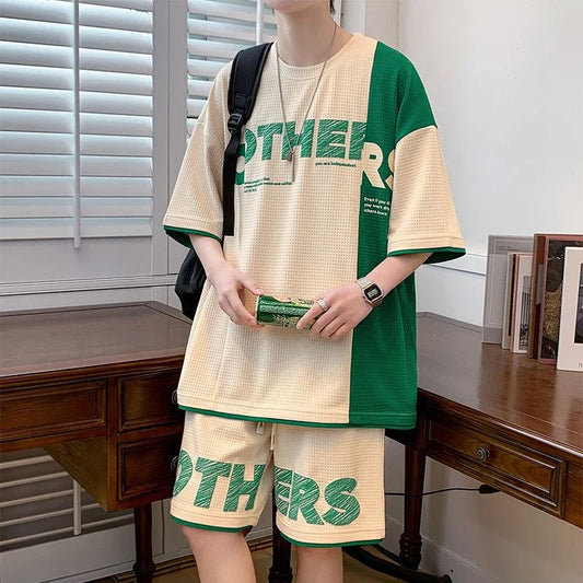 Men's Casual Cotton T-Shirt & Shorts Set