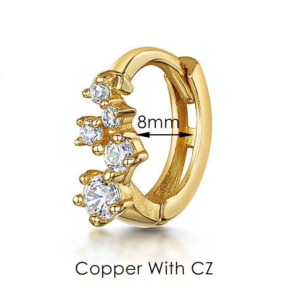 Semkeiyee Cubic Zirconia Hoop Earrings - Trendy & Versatile Jewelry for Women