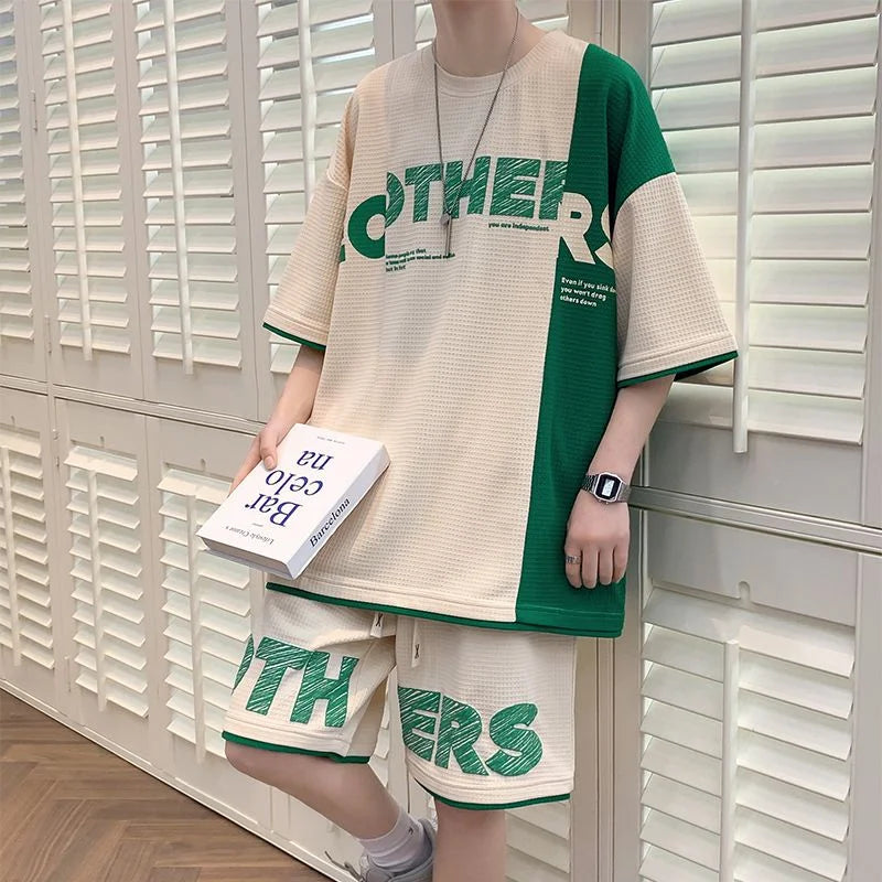 Men's Casual Cotton T-Shirt & Shorts Set