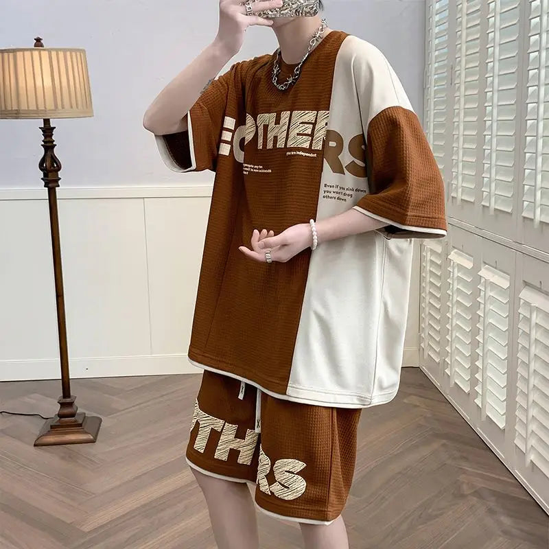 Men's Casual Cotton T-Shirt & Shorts Set