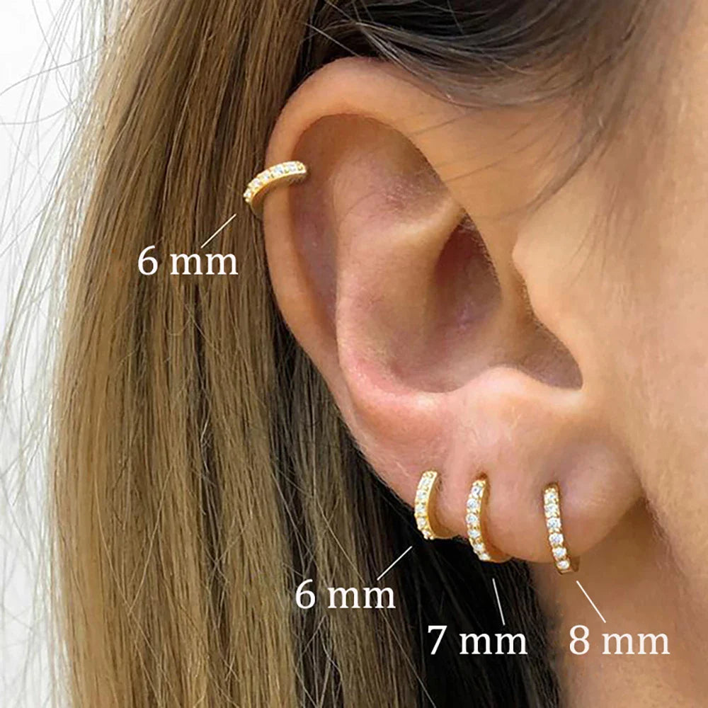 Semkeiyee Cubic Zirconia Hoop Earrings - Trendy & Versatile Jewelry for Women