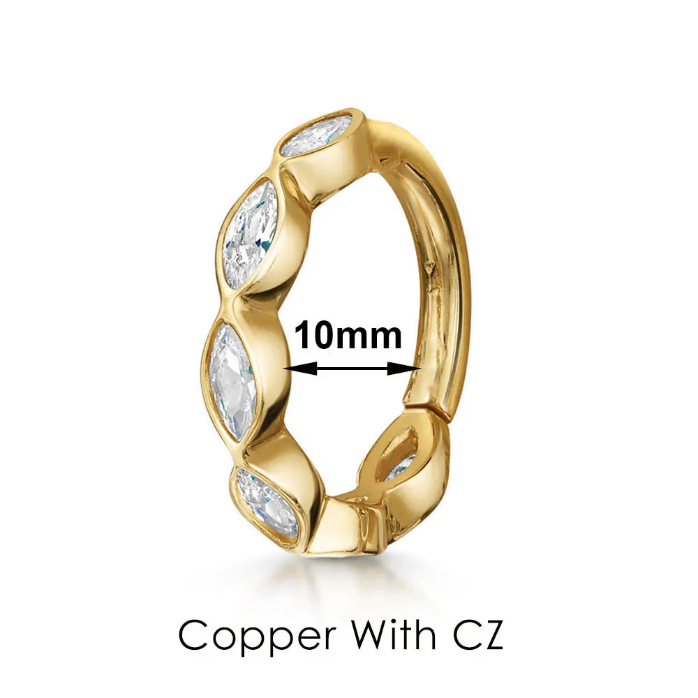 Semkeiyee Cubic Zirconia Hoop Earrings - Trendy & Versatile Jewelry for Women