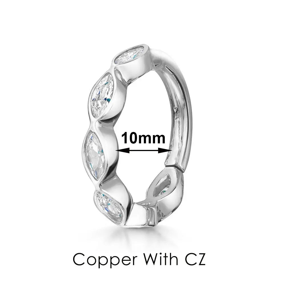 Semkeiyee Cubic Zirconia Hoop Earrings - Trendy & Versatile Jewelry for Women